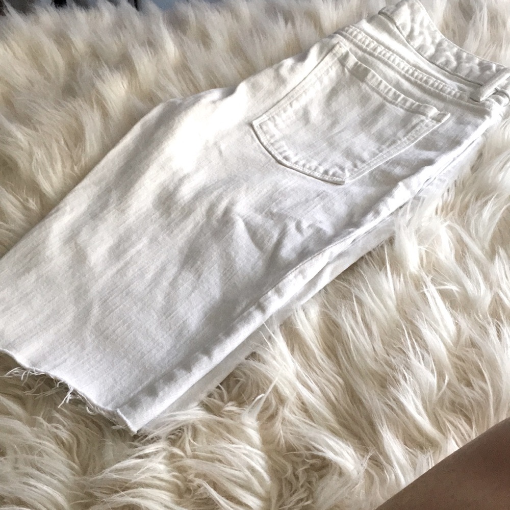Banana Republic white denim cutoff Jean shorts